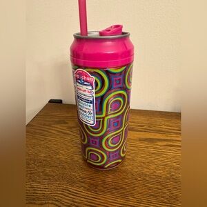 NWT Cool Gear 16oz "Sip Chug" Can Tumbler Pink Kaleidoscope Retro